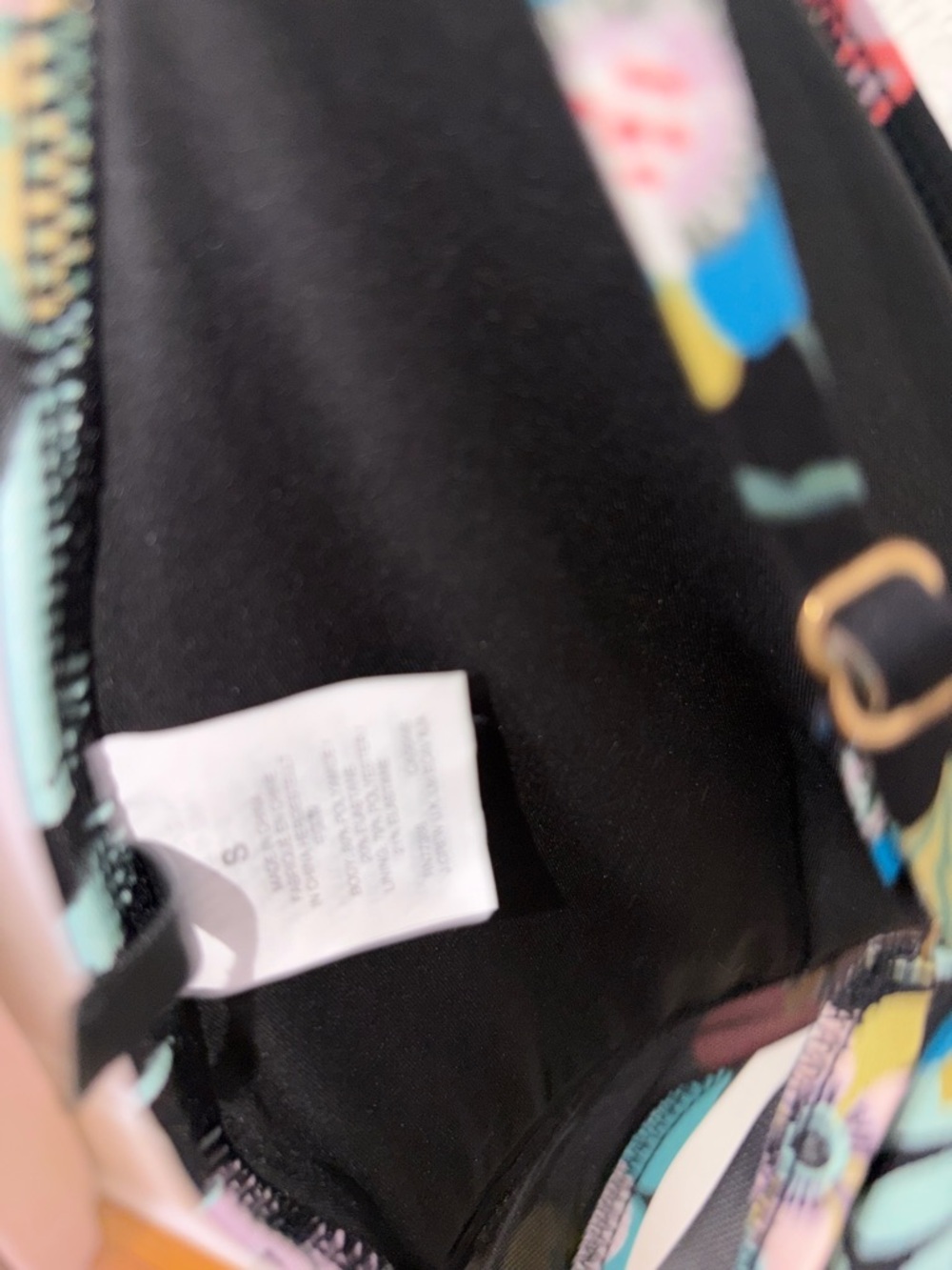 J. Crew Black Liberty Floral Deep V-Neck Bikini Top - Picture 5 of 5